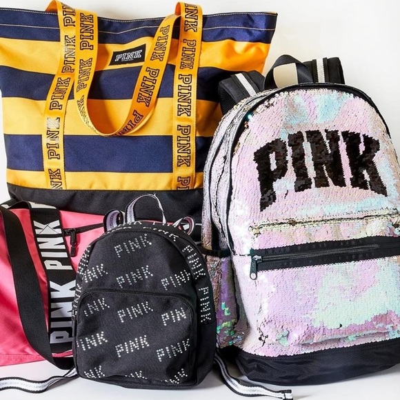 PINK Victoria's Secret Bags Nwt Victorias Secret Pink Sequin Campus
